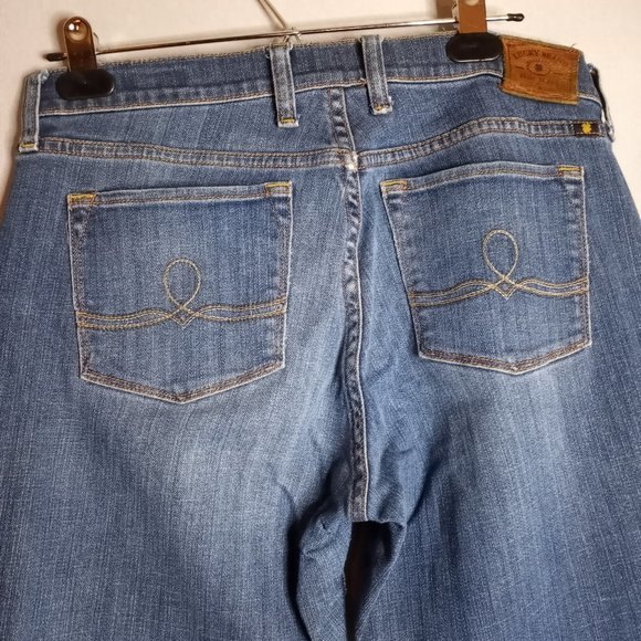 Lucky Brand Too Tough To Die Sofia Boot Women's Denim Jeans Sz. 8 - Picture 4 of 7